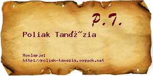 Poliak Tanázia névjegykártya